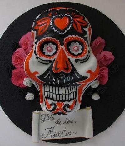 sugar skull pink/black - Cake by Jean A. Schapowal