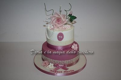 Pink Rose cake - Cake by Daria Albanese