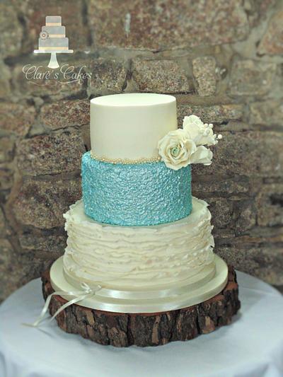 Fen and Richard Wedding Cake...... - Cake by Clare's Cakes - Leicester