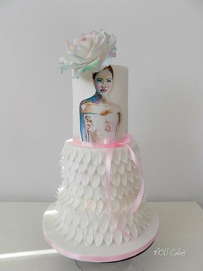 Bride - hand painted - Cake by MOLI Cakes