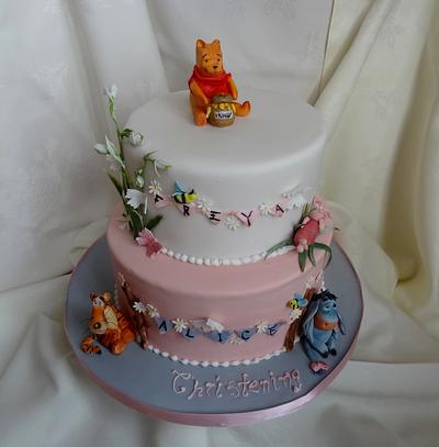 Winnie the Pooh & Friends go to the Christening - Cake by Fifi's Cakes