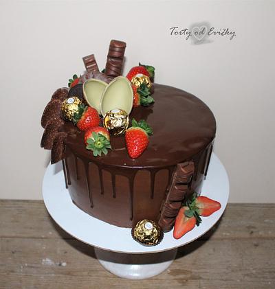 Chocolate drip cake - Cake by Cakes by Evička