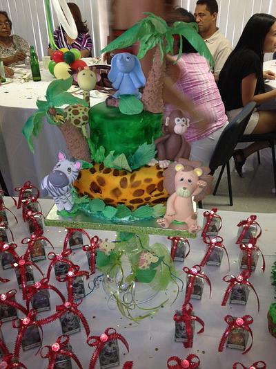 a baby shower jungle  - Cake by cely717
