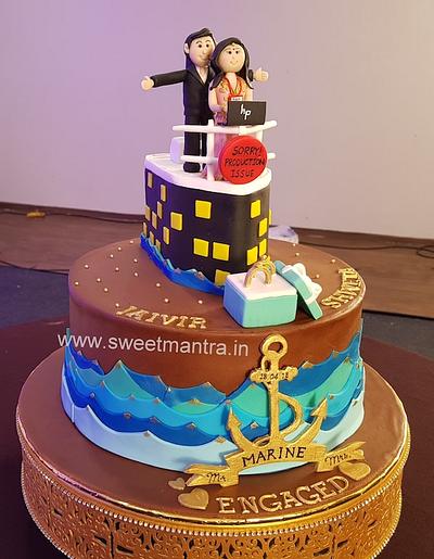 Just Engaged cake - Cake by Sweet Mantra Homemade Customized Cakes Pune
