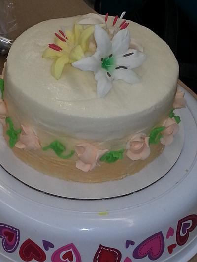 lilies - Cake by mysweetsurrender