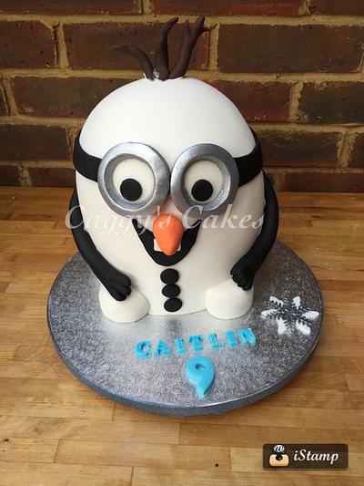 Olaf minion - Cake by Caggy