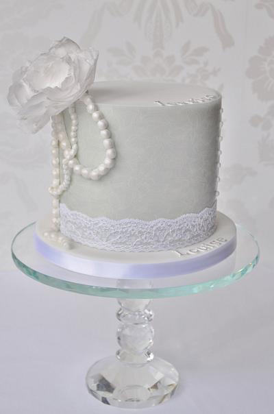 Subtle vintage elegance birthday cake - Cake by Mrs Robinson's Cakes