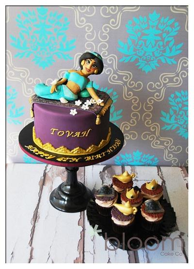 Jasmine cake and cupcakes - Cake by BloomCakeCo