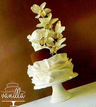 Orchid Wedding Cake - Cake by Vanilla cake boutique