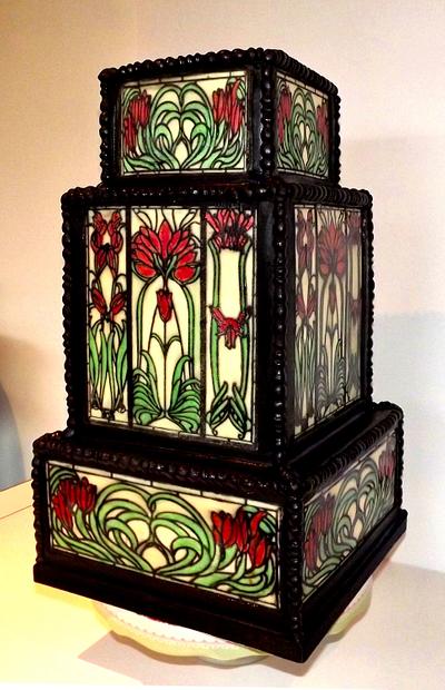 Art Deco, Tiffany Style Stain Glass Cake - Cake by Storyteller Cakes