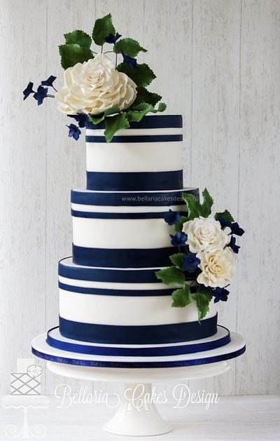 Navylicious wedding cake  - Cake by Bellaria Cake Design 