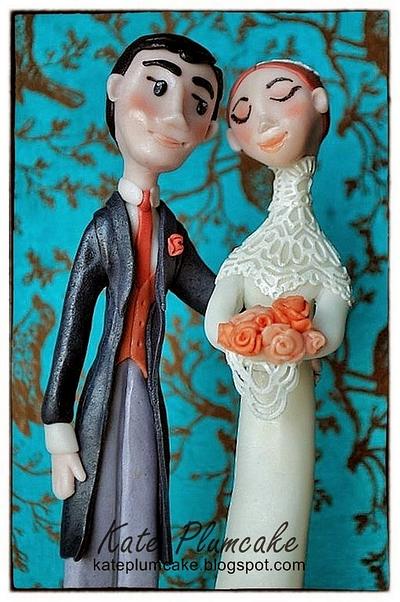 Wedding cake topper - Cake by Kate Plumcake