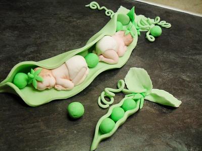 Twin peas in pod - Cake by Marie 2 U Cakes  on Facebook