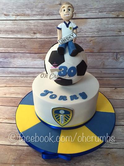 Leeds United cake  - Cake by Oh Crumbs