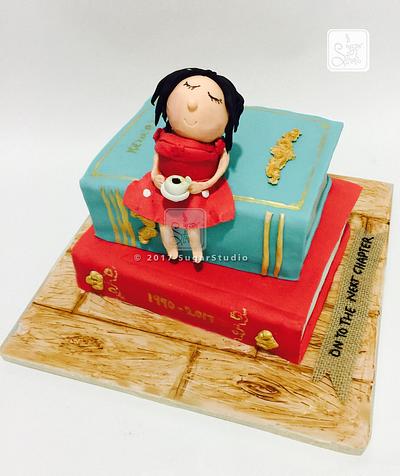 Red bookworm  - Cake by Jins