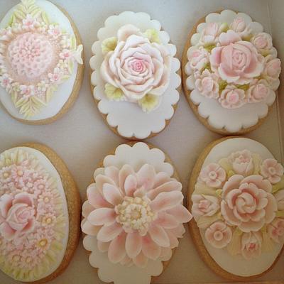 Vintage rose cookies - Cake by jay