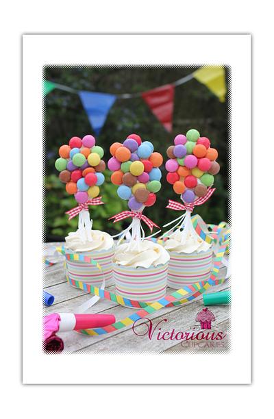 Helium Balloon Cupcakes - Cake by Victorious Cupcakes