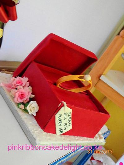 'ENGAGEMENT RING BOX' CAKE - Cake by Pinkribbon cakedelight (Marystella)