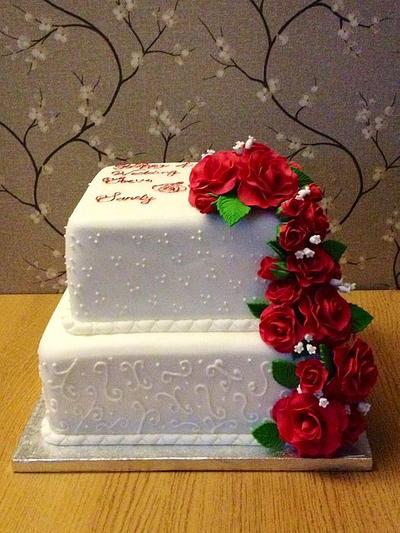 Ruby wedding anniversary  - Cake by Daisychain's Cakes