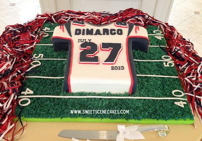 Patriots Jersey grooms cake - Cake by Sweet Scene Cakes