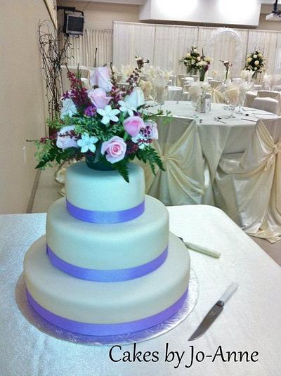 Lilac Wedding - Cake by Cakes by Jo-Anne