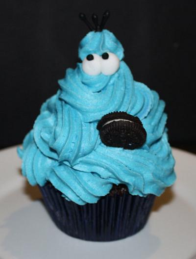 Cookie monster cupcake - Cake by Ciccio 