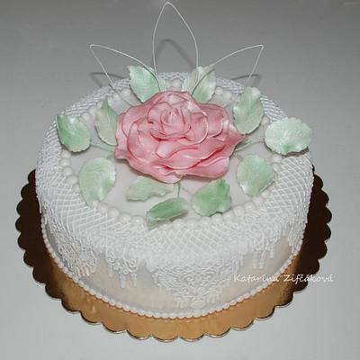 romantic wedding cake - Cake by katarina139