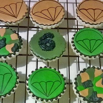 Army themed cookies!! - Cake by  Pink Ann's Cakes