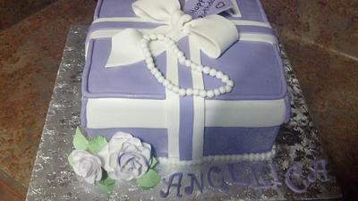 Gift Box cake - Cake by Debbie