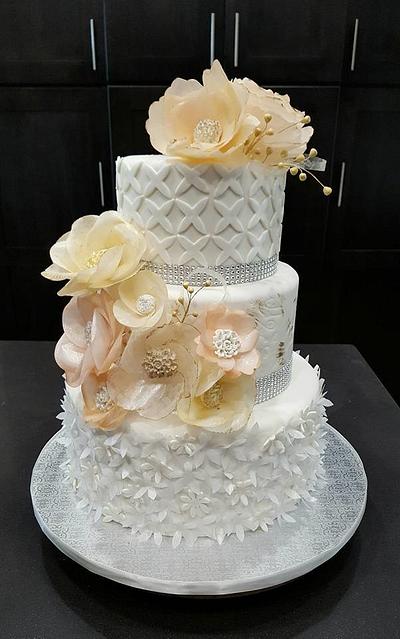 Wafer Paper Flowers - Cake by Sandrascakes