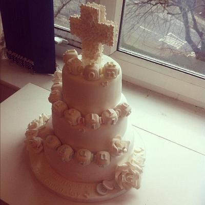 christening cake - Cake by missbrianab