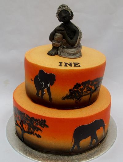 Boeddha and elephants   - Cake by Monique Snoeren