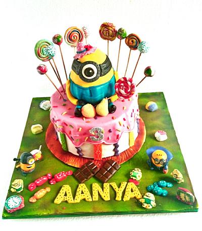 a minion in candy land - Cake by Seema Bagaria