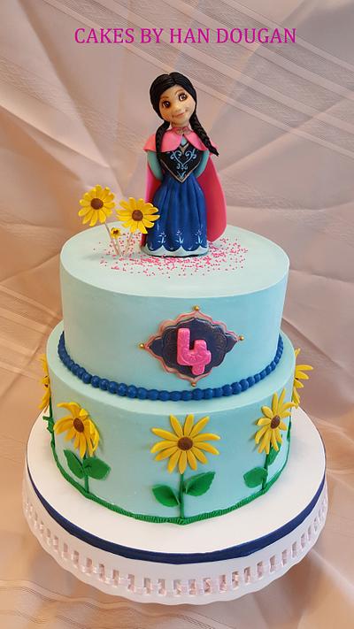 Birthday cake for a fan of Anna on "Frozen" movie - Cake by Han Dougan