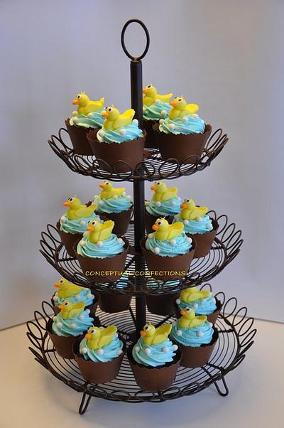 Duck Baby Shower Cupcake - Cake by Jessica