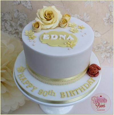 90th Birthday Cake - Cake by Fancie Buns