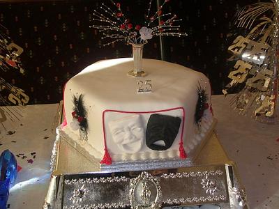 My Silver wedding Cake entitled Marriage & Music - Cake by Anita's Cakes