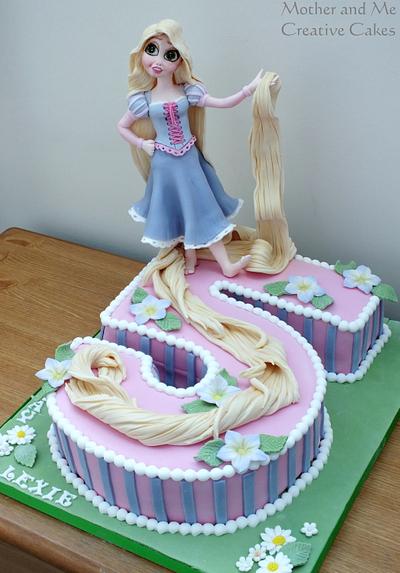 Rapunzel Number Cake - Cake by Mother and Me Creative Cakes