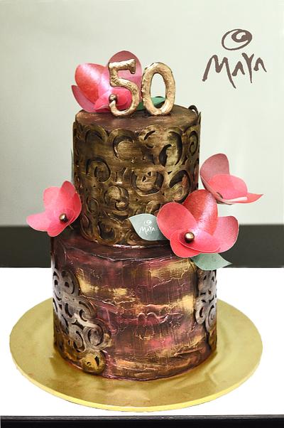 50th Wedding Anniversary cake - Cake by Abha Kohli