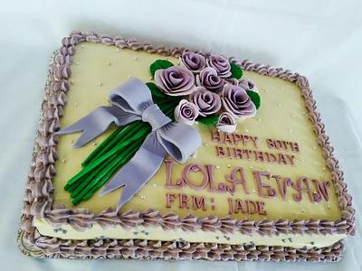 Lavender Roses Bouquet - Cake by amie