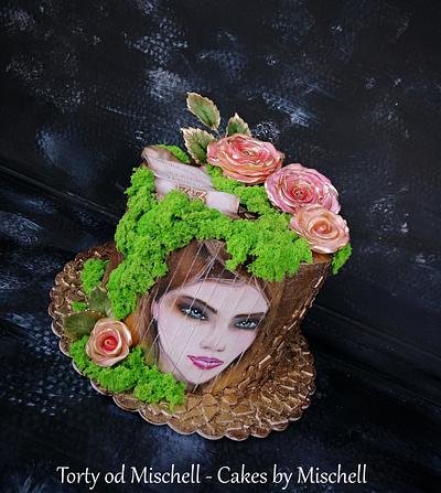 Hand painted cake with roses - Cake by Mischell