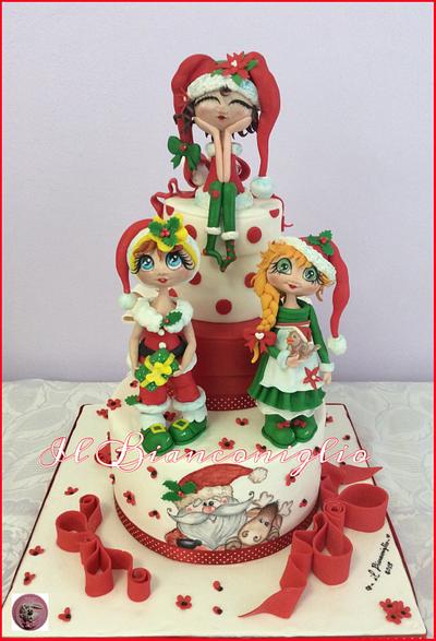 Christmas dolls - Cake by Carla Poggianti Il Bianconiglio