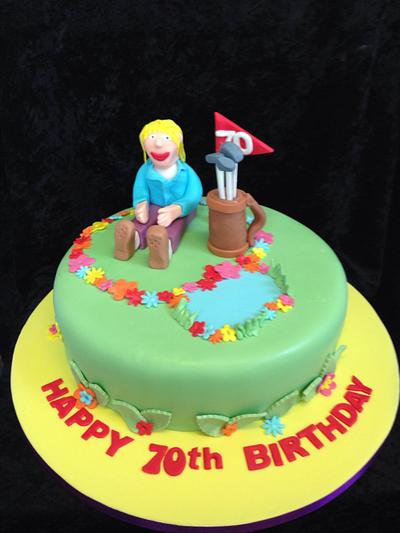 Lady golfing cake - Cake by Kirstie's cakes