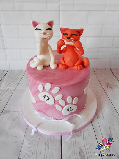 2 kitties for 2 sisters - Cake by Petra Krátká (Petu Cakes)