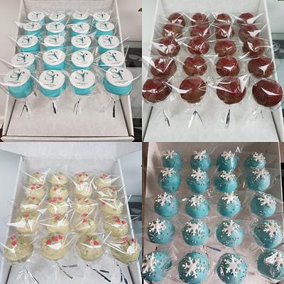 Christmas Party Cake pops - Cake by Kirstyscakes1