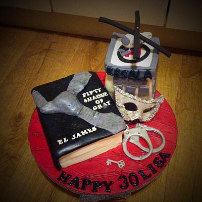 50 Shades of Grey inspired 30th birthday cake  - Cake by Rhian -Higgins Home Bakes 