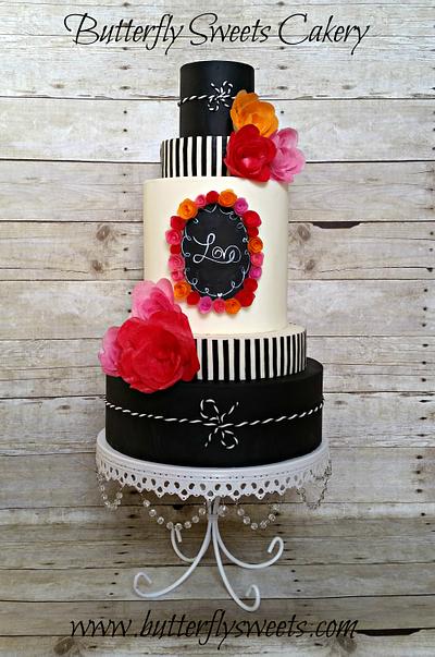 Chalkboard Love Cake - Cake by ButterflySweets