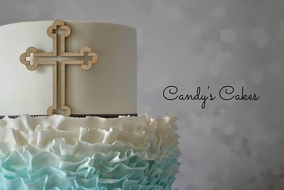 Blue Baptism - Cake by candyscakes