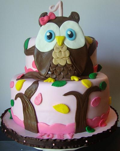 Owl Cake - Cake by Colormehappy