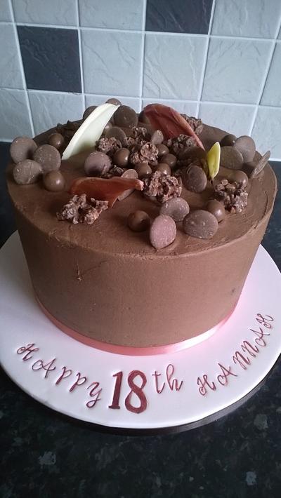 All the Chocolate for an 18th birthday - Cake by Combe Cakes
